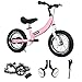 OHIIK Balance Bike 2 in 1 for Kids 2 3 4 5 6 7 Years OldBalance to Pedals Bike12 14 16 inch Kids Bikewith Pedal kitTraining WheelsBrakes Pink 12 inch - Image 3