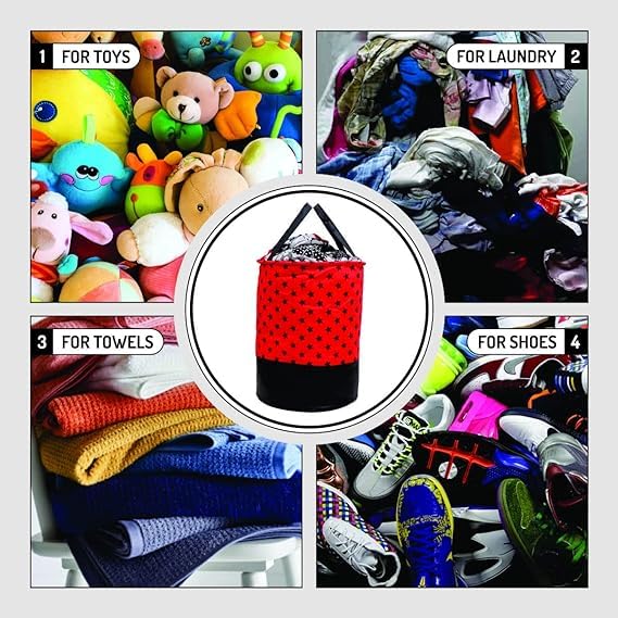 UNICRAFTS Large Laundry Hamper with Drawstring Clothes Storage Bag for Bedroom Living Room Kitchen Bathroom Camping Travel  - Image 3