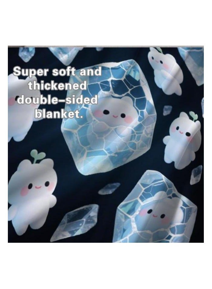 general Flannel thin blanket (warm and comfortable, suitable for sleep, gaming, dust removal and sandproof) 150cm*200cm - 747 - Image 1