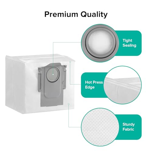Roborock 6-Pack Disposable Dust Bags for Robot Vacuum Cleaner S8 Pro Ultra, S8+, Q7 Max+, Q8 Max+, Q5 Max+, Q5+, Q10 S5+, Q10 X5+, Q7 M5+ - Image 5