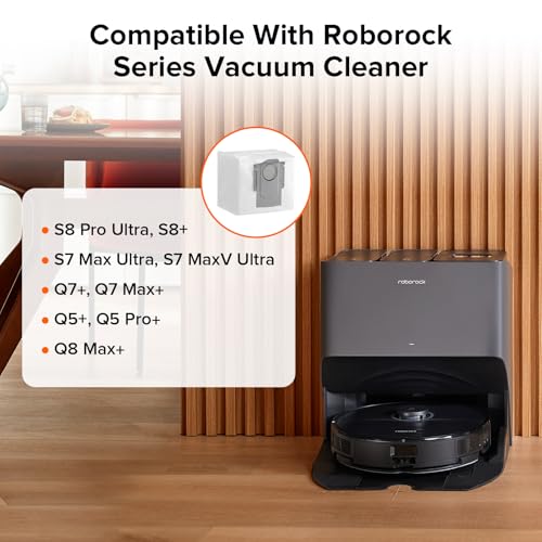 Roborock 6-Pack Disposable Dust Bags for Robot Vacuum Cleaner S8 Pro Ultra, S8+, Q7 Max+, Q8 Max+, Q5 Max+, Q5+, Q10 S5+, Q10 X5+, Q7 M5+ - Image 2
