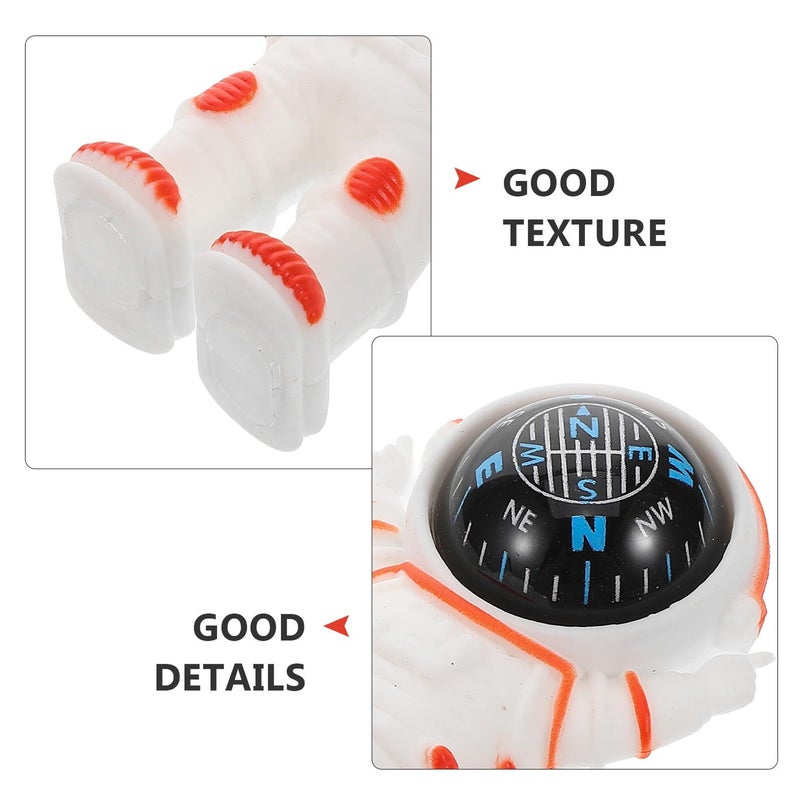 Mini Astronaut Car Dash Compass High Precision Orange Portable Navigation Decoration - Image 4