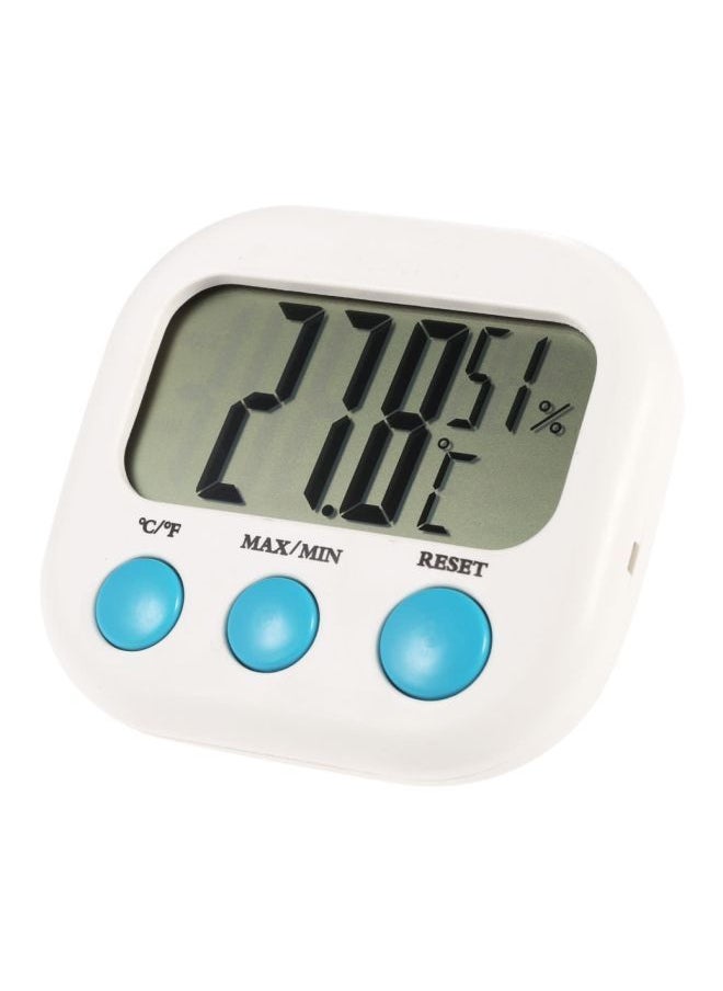 NIBEMINENT Indoor Digital Temperature Humidity Meter White  - Image 1