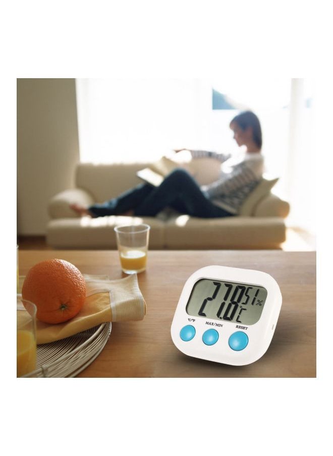 NIBEMINENT Indoor Digital Temperature Humidity Meter White  - Image 5