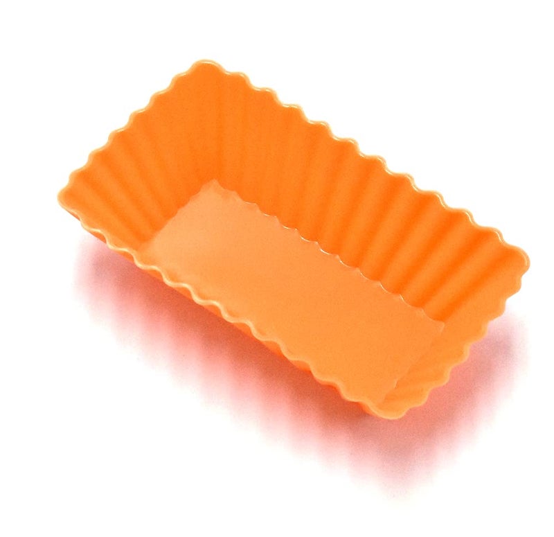 Art&Beauty 12PCS Silicone Mini Reusable Muffin Baking Cup Small Cupcake Holders Random Color Silicone Cupcake Liners Pastry Dessert Cups Nonstick Liner Molds for Making Muffin Chocolate Bread(Rectangular) - Image 4