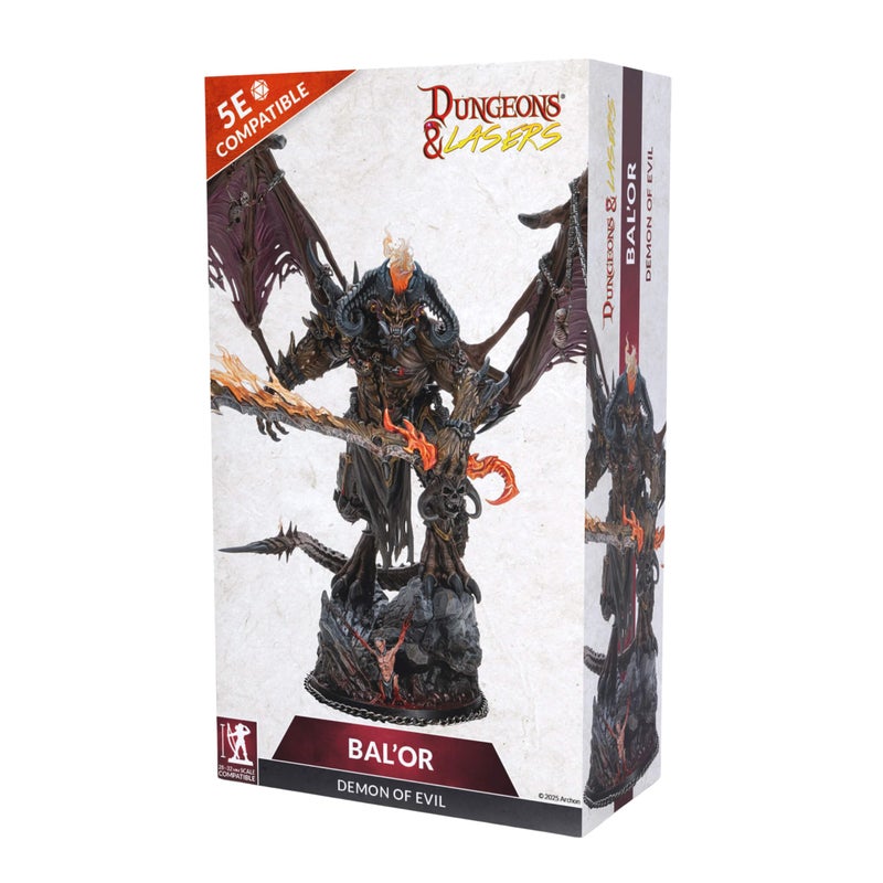 Dungeons & Lasers Dungeons Lasers Balor Demon of Evil Large DND Miniature 220mm 86 Tall with Scenic Base 5e Compatible Painting and Assembly Required for 14 Years - Image 3