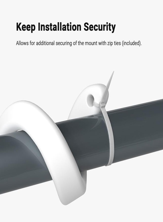 Holicfun Flexible Twist Mount for Indoor and Outdoor Security Cameras, Unversally Compatible with Ring, Blink, Eufy, Google Nest, Wyze, Arlo, Simplisafe and Other Cameras - White - Image 4