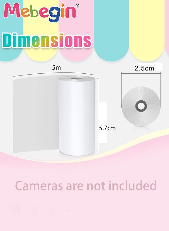 MEBEGIN 30 Rolls Kids Camera Print Paper Refill, Kids Instant Print Camera Photo Papers, 57x 25mm Thermal Paper Rolls, Compatible with Most Children Instant Print Camera, HD Printing, BPA Free - Image 4