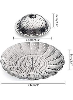Mishrit Stainless Steel Steamer Retractable, Foldable Multipurpose Fruit Bowl Steamer Vita Saver (Pack for 1).  - Image 5