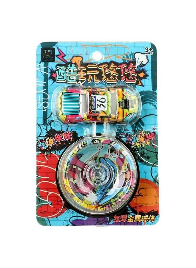 Metal Yoyo With Car For Kids - Multicolor - Image 1