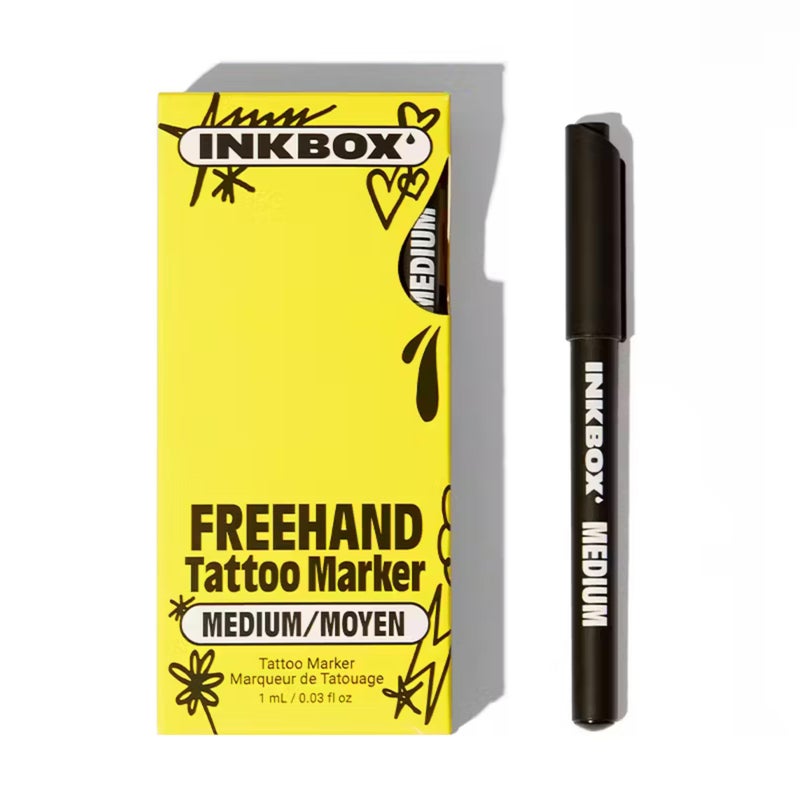 inkbox inkbox Freehand Tattoo Marker  Medium Tip Lasts up to 10 days For All Skin Tones WaterResistant CrueltyFree  Vegan  LongLasting Temporary Tattoo Pen All Artists Skill Levels 1 Count 