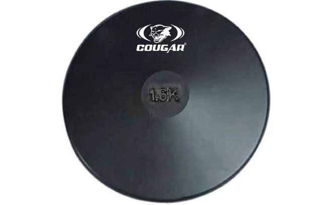 Cougar Black Rubber Discus Throw | Throwing Discus | Black Discus for Men/Women - 1.62 Kg - Image 1
