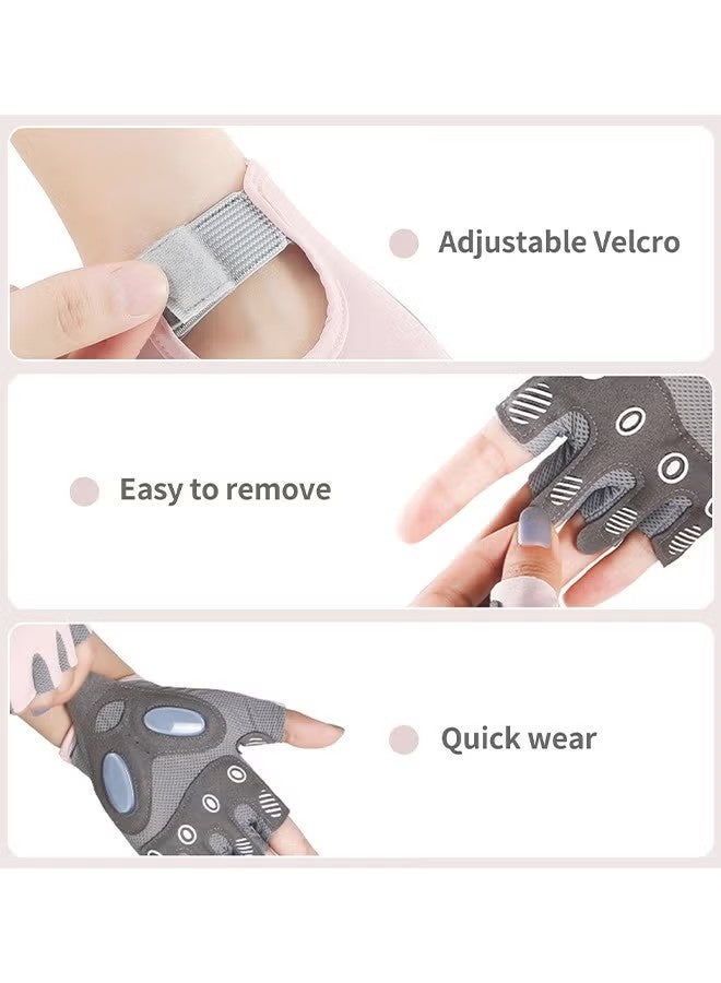 SPORT Gym Weight Lifting Workout Gloves For Women Padded Extra Grip Palm Protection Breathable For Exercise Weightlifting Training Fitness Cycling Hanging Pull Ups (M Size) - Image 2