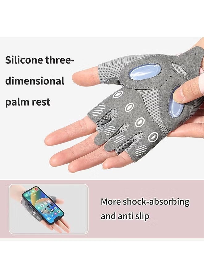 SPORT Gym Weight Lifting Workout Gloves For Women Padded Extra Grip Palm Protection Breathable For Exercise Weightlifting Training Fitness Cycling Hanging Pull Ups (M Size) - Image 3