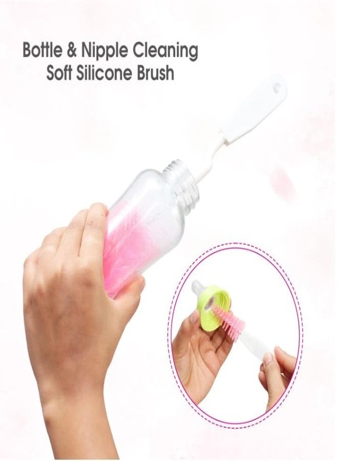 KALRA MAGIC® Bottle Cleaning Brush Set Long Handle & Narrow Neck Baby Bottle Brush with Soft Bristles Reusable Bottle Scrubber & Nipple Cleaner | Multi Purpose Cleaning Brush (Pack of 1 Yellow) - Image 4