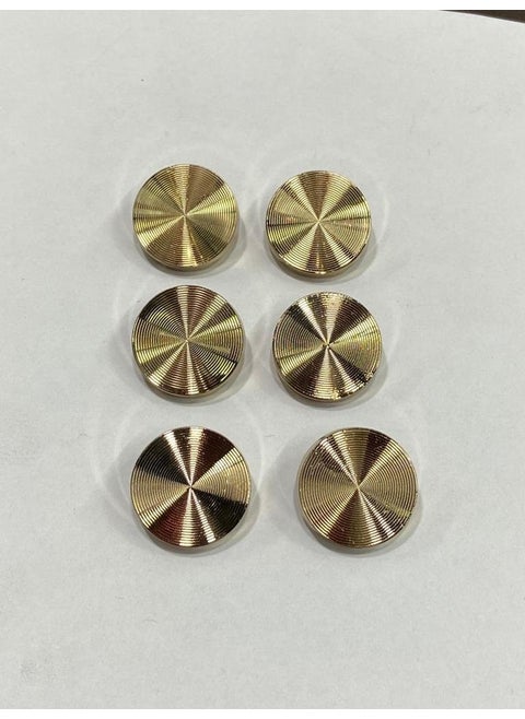 Karan Haberdashery Trench Coat and Jacket Button Hypnosis Model Special Coating Set of 6 Gold 2.2 cm
