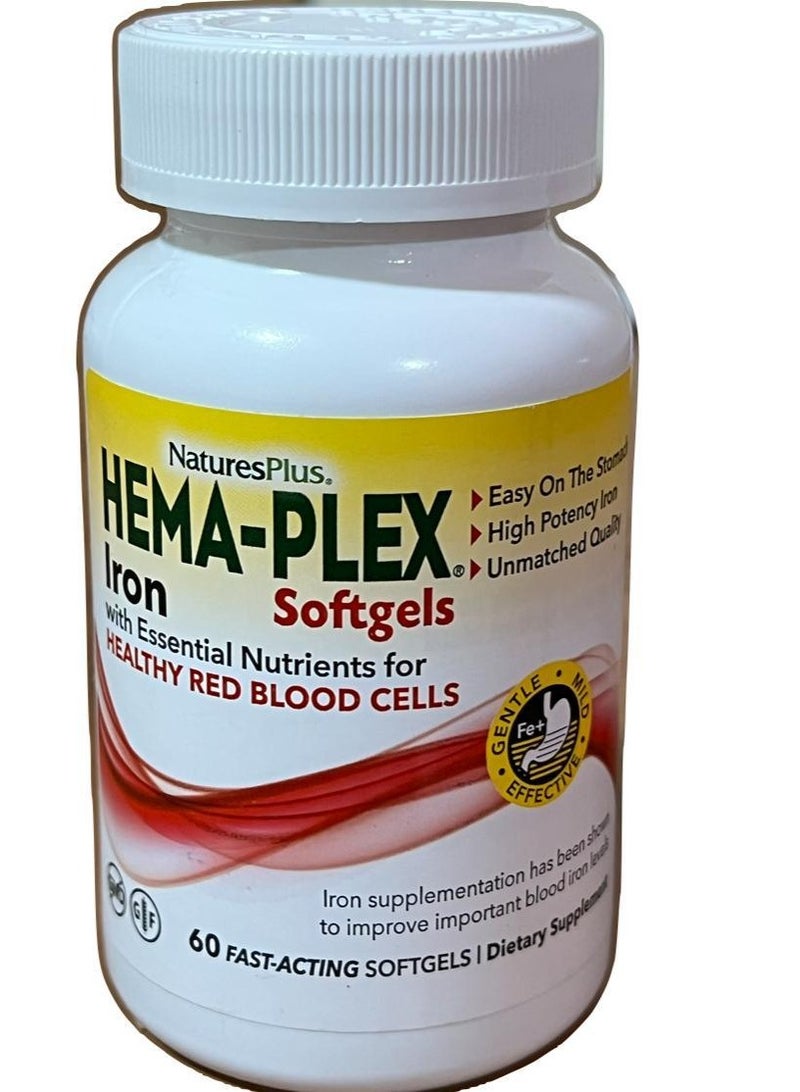 NaturesPlus, Hema-Plex, 60 Fast-Acting Capsules