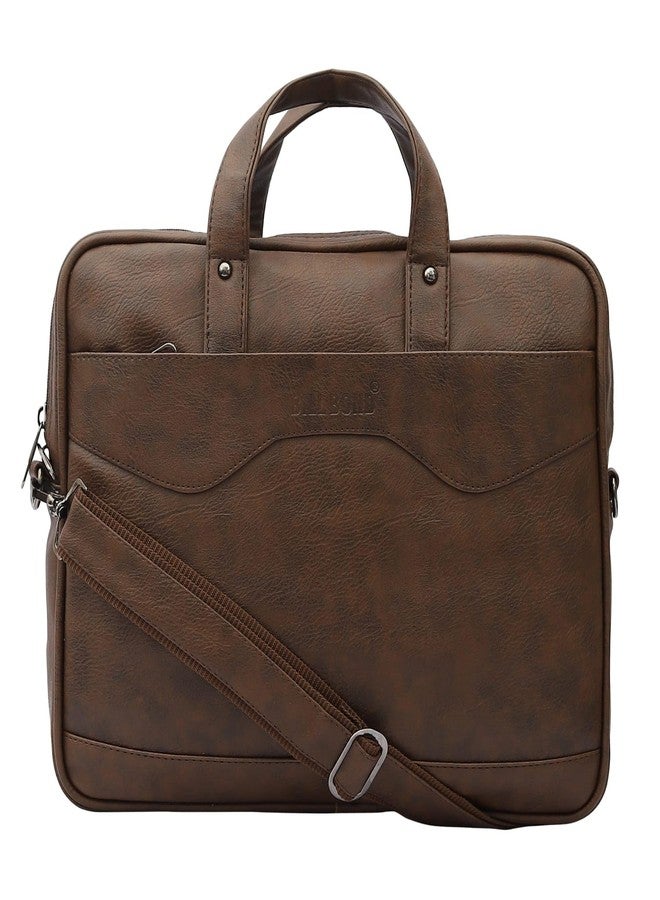 BILL BOND Messenger Office Laptop Bag for Men PU Leather Business Executive Briefcase Laptopbags Corporate Official Sling Side Shoulder File HandBag for Man Supports Laptop Bags - Image 1