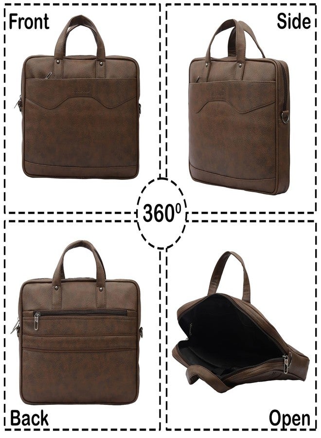 BILL BOND Messenger Office Laptop Bag for Men PU Leather Business Executive Briefcase Laptopbags Corporate Official Sling Side Shoulder File HandBag for Man Supports Laptop Bags - Image 4