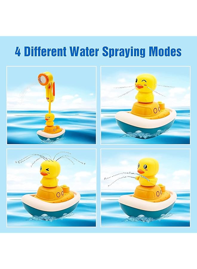 إيروريكس ألعاب حمام للأطفال الصغار على شكل بطة، 1-3 ألعاب حمام للأطفال الصغار مع 3 بطات رش مختلفة وبطة واحدة - Image 5