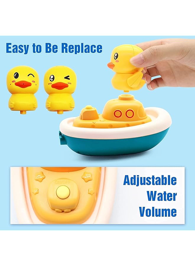 إيروريكس ألعاب حمام للأطفال الصغار على شكل بطة، 1-3 ألعاب حمام للأطفال الصغار مع 3 بطات رش مختلفة وبطة واحدة - Image 3