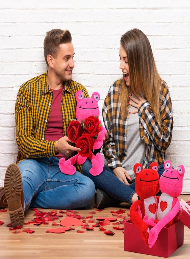 Blueweenly 10 Pack Valentine's Day Plush Stuffed Hanging Animal 19.7 Inch Cute Sweet Valentines Plush Doll Soft Romantic Toy with Hand Furry Stuffed Animal for Birthday Valentine's Day Gift (Frog) - Image 5