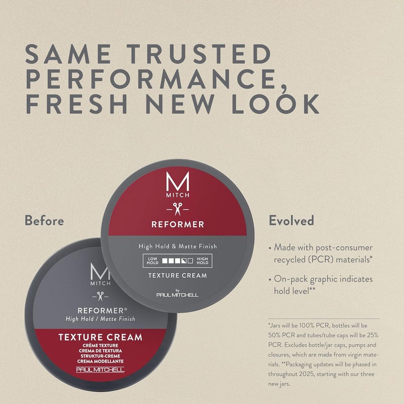Mitch Paul Mitchell Reformer Strong Hold & Matte Finish Texture Cream for Men - 3 oz - Image 2
