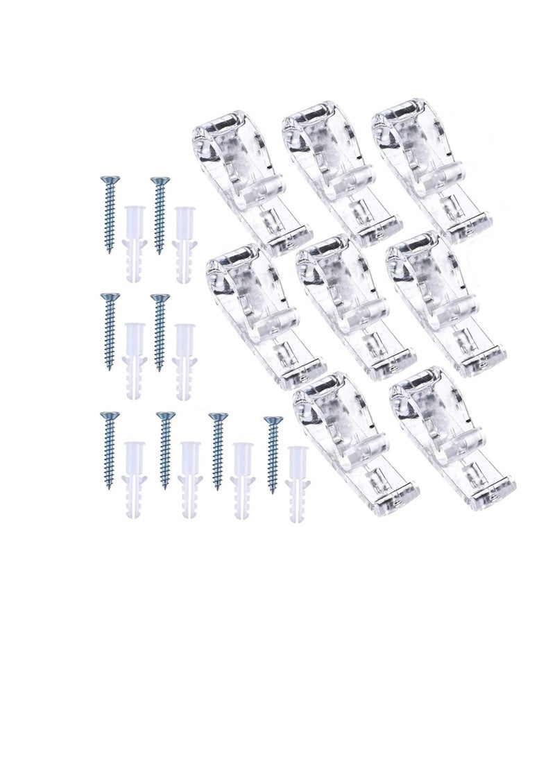 8Pcs Blind Safety Clips for Cord, Roller Shade Clear Saftey Chain Retainer, Cord Guide Fixation Hook Safety P Clip for Drapery/Blinds  - Image 1