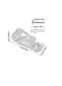 Generic 8Pcs Blind Safety Clips for Cord, Roller Shade Clear Saftey Chain Retainer, Cord Guide Fixation Hook Safety P Clip for Drapery/Blinds  - Image 2