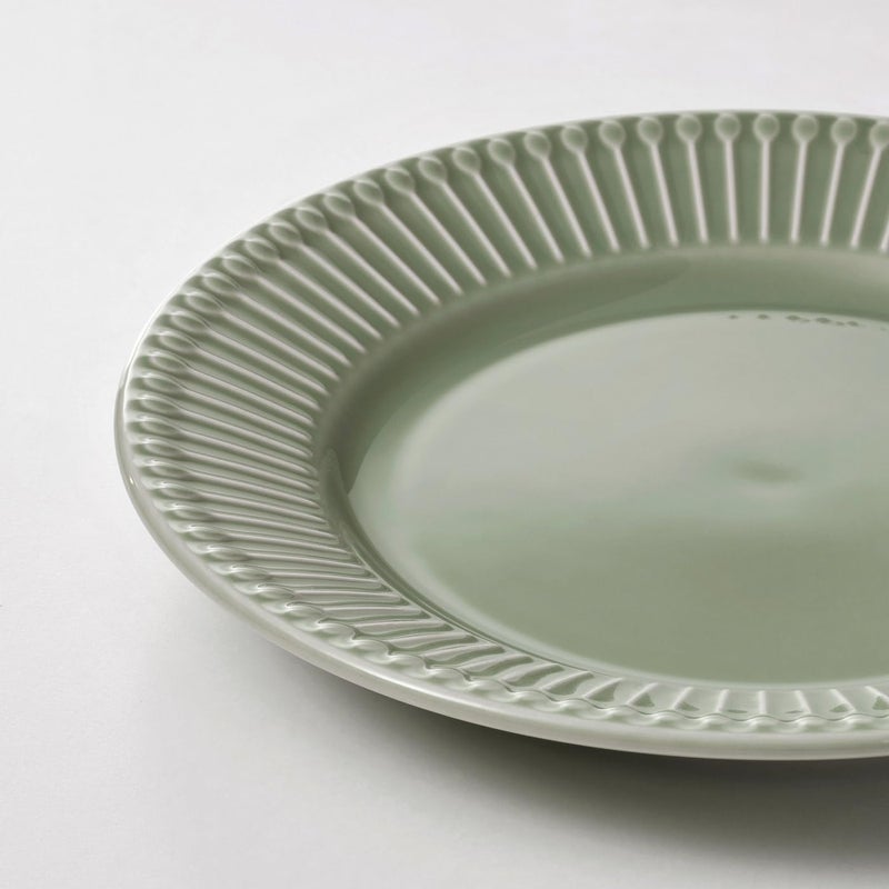 BS Case Ikeaa STRIMMIG Stoneware Side Plate Pale GreyGreen 21 cm 8 inches - Image 2
