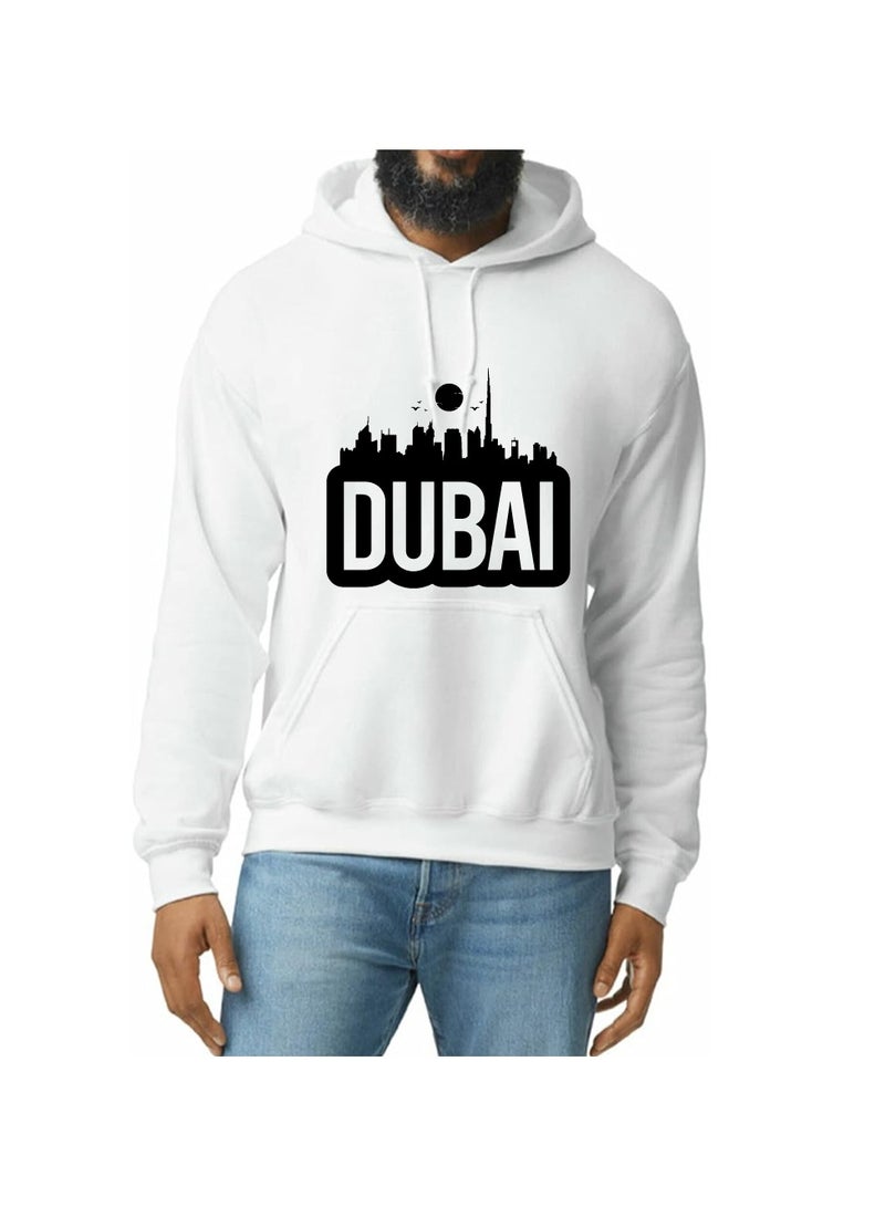 PRINTSHOP4ME Dubai Skyline Hoodie-Soft Cotton Pullover-Casual Fashion Hoodie For Men And Women-Long Sleeve With Pockets-Perfect For Travel - Image 1