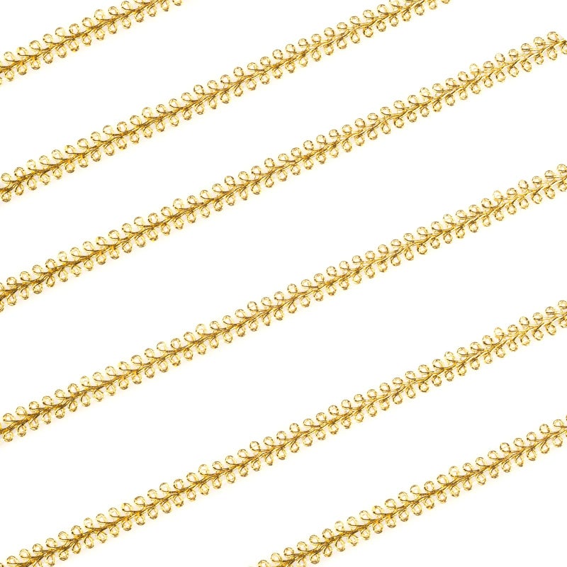 AIETSYEI Gold Lace Trim 18 Yards Gold Gimp Braid Scroll Braid Trim Gold Metallic Swirl Trim for Sewing Cake Headband Bracelet Bag Purse Handles Gold 