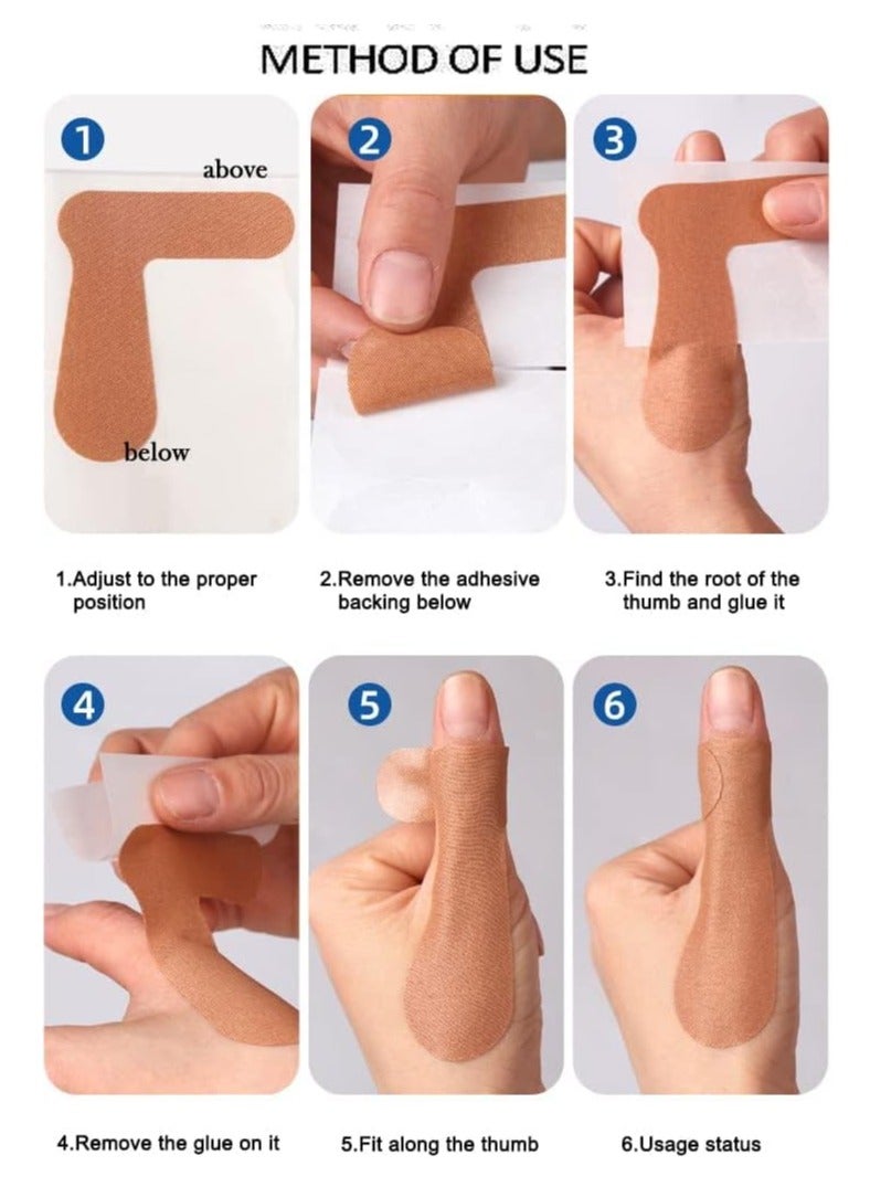 GUDOO 20 قطعة من شرائط حماية الإبهام الكبيرة اللاصقة الذاتية وغطاء الإبهام المطاطي المرن للإصابات الكبيرة في الإبهام. - Image 4