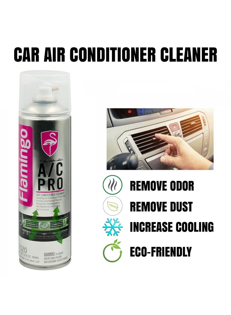Flamingo Combo Pack Flamingo AC Cleaner 500ml with Car AC Vent Cleaning Brush - Image 4