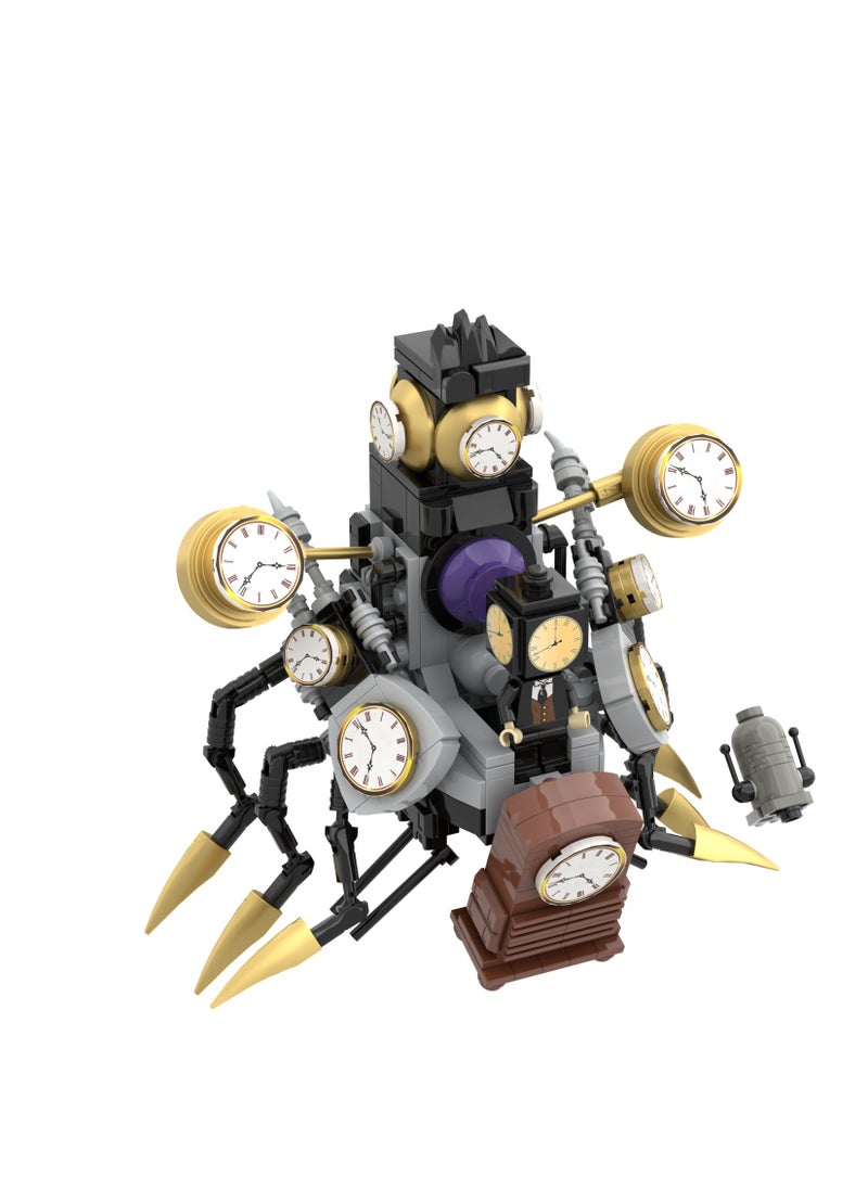 Skibidi Toilet Man Toy Building Blocks 404 Pcs Time Robot Toy Ideas Toys Battle Horror Game Model Ideas Toys Gifts for Adult u0026 Kids  - Image 4