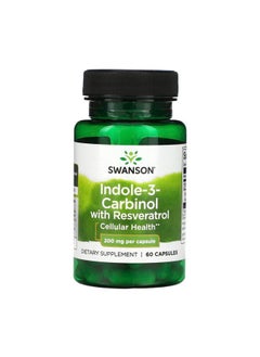 Indole-3-Carbinol with Resveratrol, 200 mg, 60 Capsules