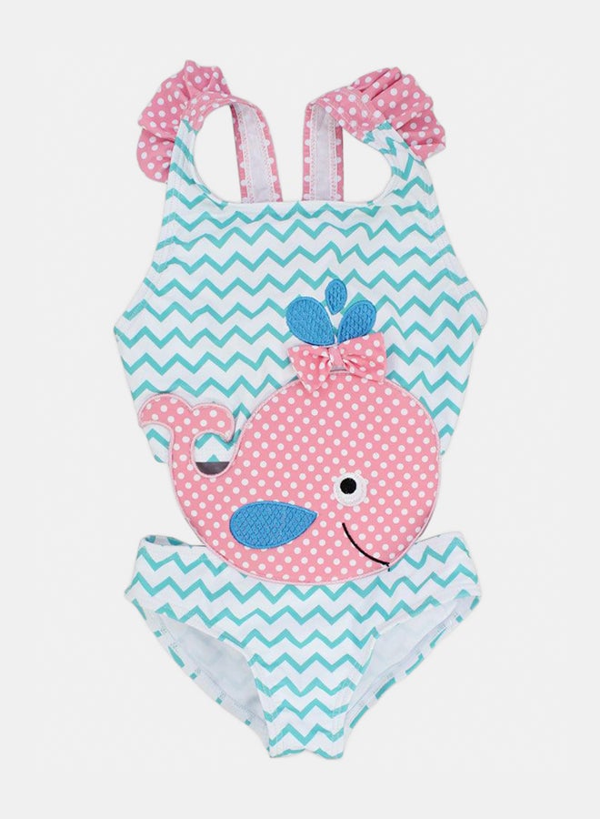 mini me Mini Me Pink Whale Swim Suit - Image 1