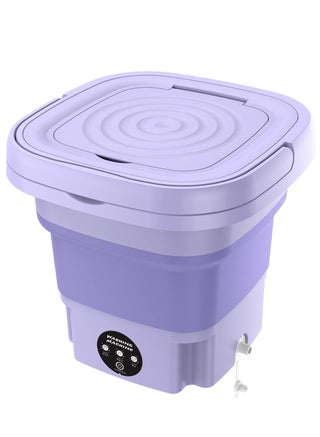 Folding Washing Machine Mini Automatic Clothes Washing Machine Portable Lightweight Underwear Washer for Travel Camping Apartment Laundry (Purple) - pzsku/ZC21D39EA64577F536D73Z/45/_/1717136527/3ed38eeb-2b00-4666-9b73-18b715e4b3c7