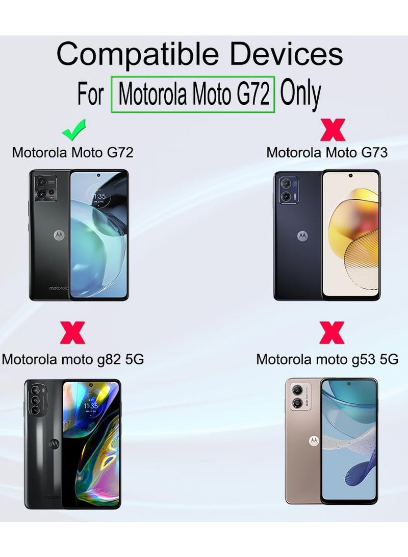 Ibywind Screen Protector For Motorola Moto G72 4g 6.6 Inch With 2pcs Tempered Glass 1 Camera Len Protector 1 Backing Carbon Fiber Film Fingerprint Reader Easy To Install - Image 2