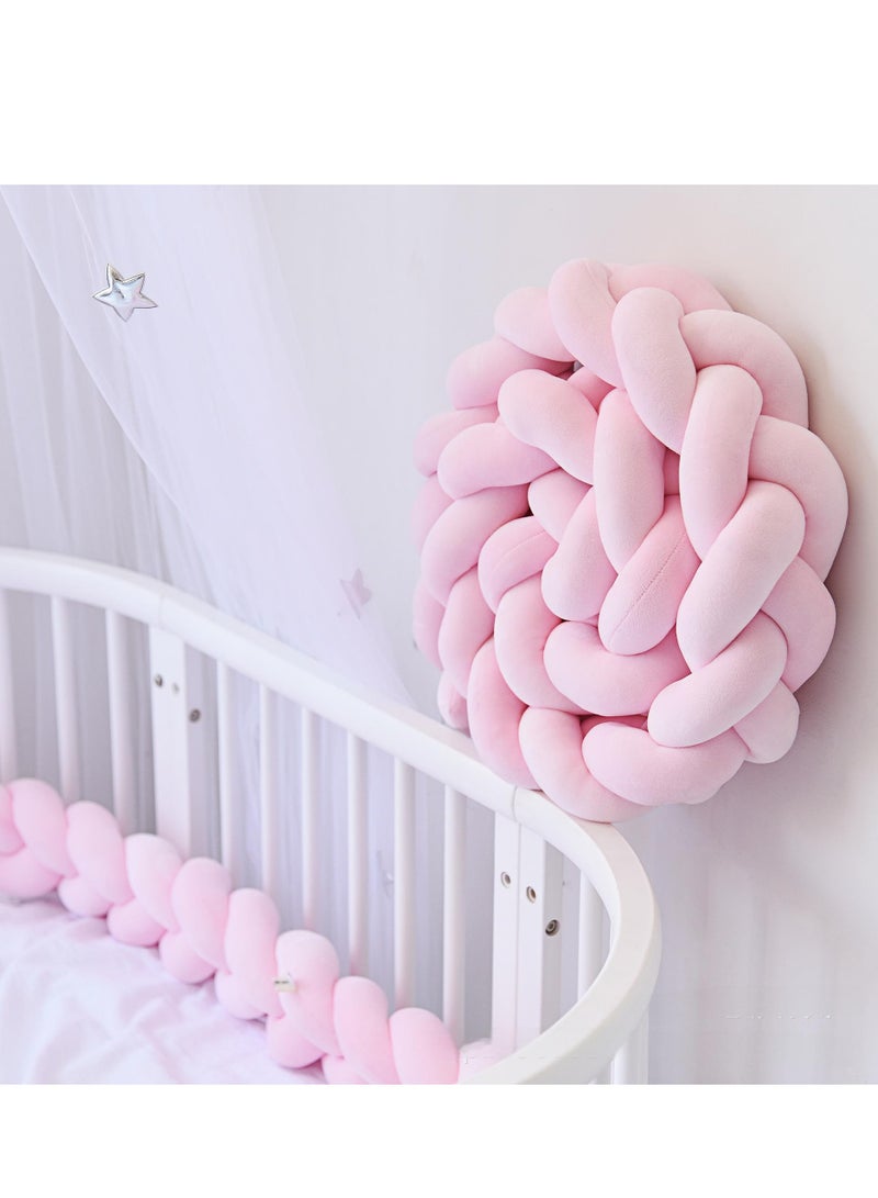 SISGL سياج سرير مضاد للصدمات للأطفال من شرائط منسوجة ثلاثية معقودة، زخرفة غرفة الرضع، واقي سرير للأطفال حديثي الولادة، ملحقات الفراش - Image 1