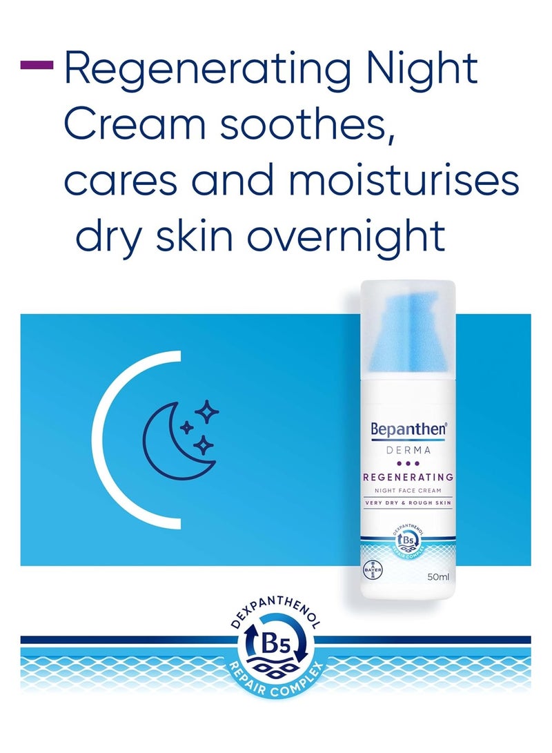 Bepanthen Derma Regenerating Night Face Cream 50ml Pump Bottle - Image 5