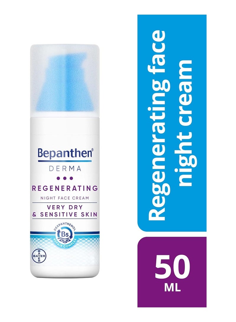 Bepanthen Derma Regenerating Night Face Cream 50ml Pump Bottle - Image 2