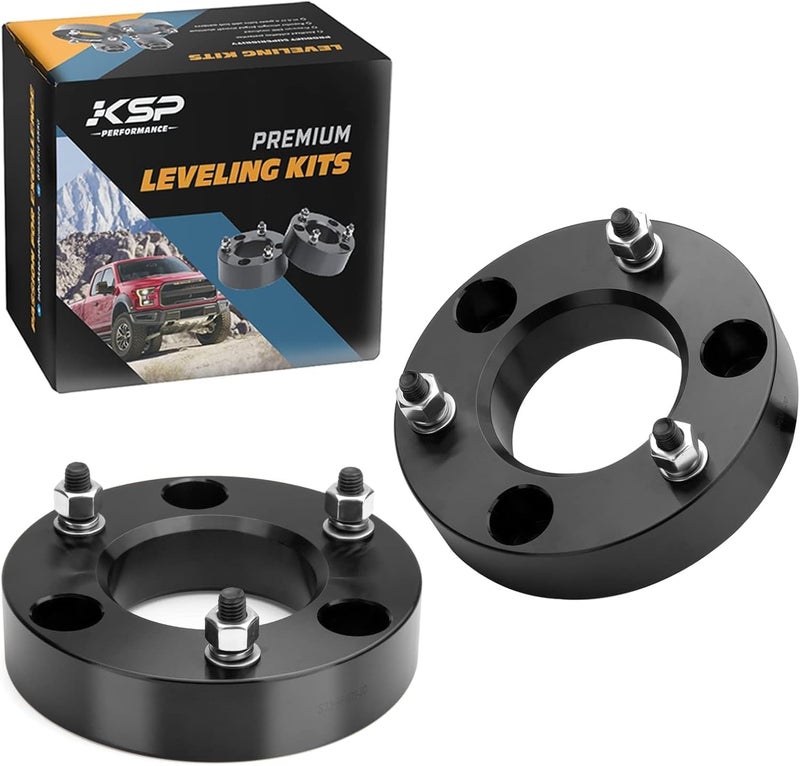 KSP PERFORMANCE KSP 2" Silverado Leveling Lift Kits, 2in Front Suspension Lift Spacers Compatible With Chevy Silverado GMC Sierra 1500 2007-2026, 2pcs Aluminum Strut Spacers Increase 2inch Space on Pickup&Trucks - Image 1