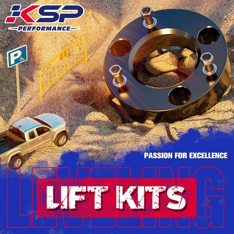 KSP PERFORMANCE KSP 2" Silverado Leveling Lift Kits, 2in Front Suspension Lift Spacers Compatible With Chevy Silverado GMC Sierra 1500 2007-2026, 2pcs Aluminum Strut Spacers Increase 2inch Space on Pickup&Trucks - Image 5
