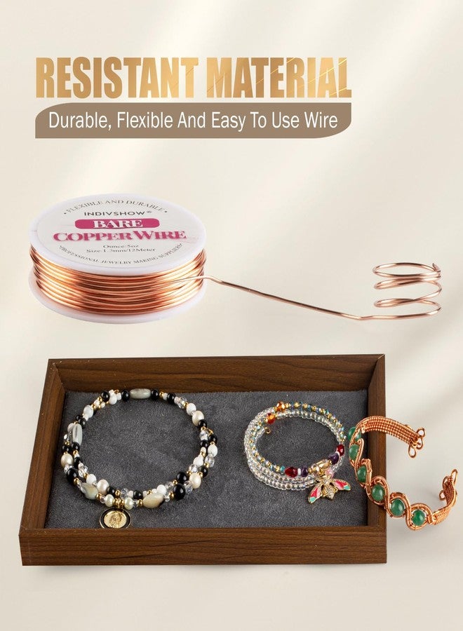 INDIVSHOW 20 Gauge Bare Copper Wire for Jewelry Making, Carving, and Gemstone Wrapping, Copper Wire for DIY Crafts and Gardening. - Image 3