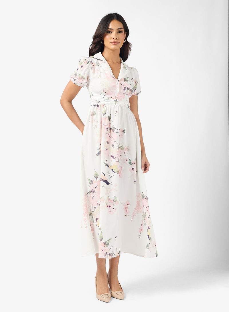 ELLA Floral Print Dress - Image 4
