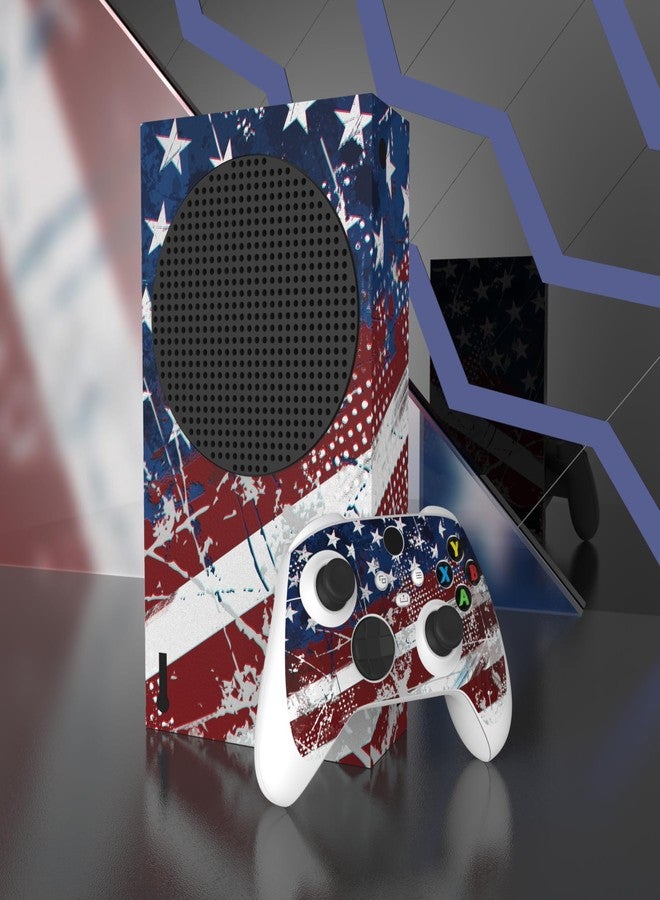 PlayVital Impression US Flag Custom Vinyl Skins for Xbox Core Wireless Controller, Wrap Decal Cover Stickers for Xbox Series S Console Controller - Image 5