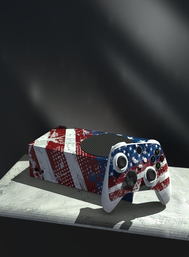 PlayVital Impression US Flag Custom Vinyl Skins for Xbox Core Wireless Controller, Wrap Decal Cover Stickers for Xbox Series S Console Controller - Image 4