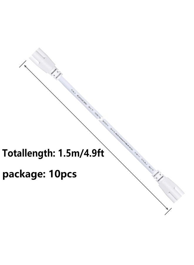 SinLoon UL-LP Certification T5 T8 LED Lamp Connecting Wire Ceiling Lights Daylight LED Integrated Tube Cable Linkable Cords for LED Tube Lamp Holder Socket Fittings with Cables(1.5M 10 Pack) - Image 3