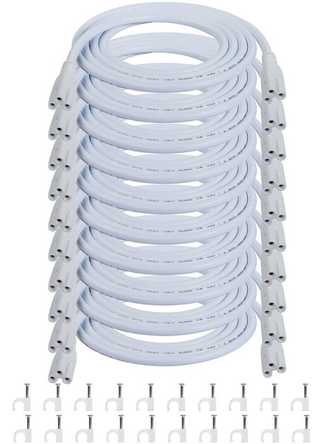 SinLoon UL-LP Certification T5 T8 LED Lamp Connecting Wire Ceiling Lights Daylight LED Integrated Tube Cable Linkable Cords for LED Tube Lamp Holder Socket Fittings with Cables(1.5M 10 Pack) - Image 1